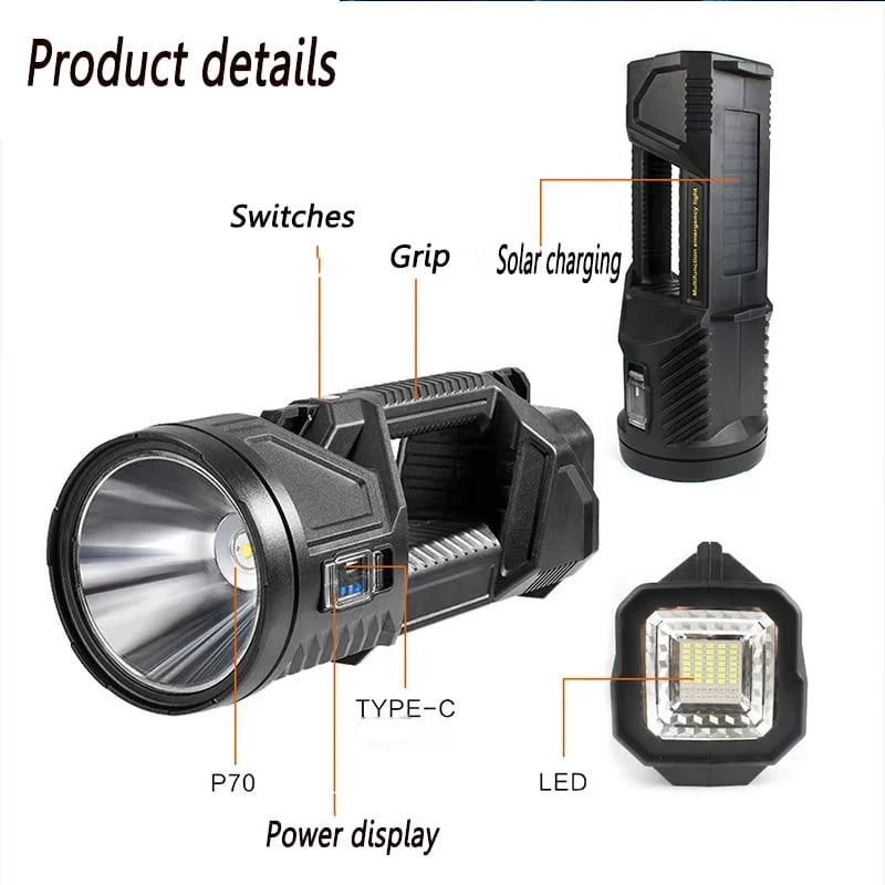 New German 1000000 lumens Waterproof Spot Lights Handheld Large searchlight